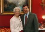 First Lady Barbara Bush and Cliff Bemis